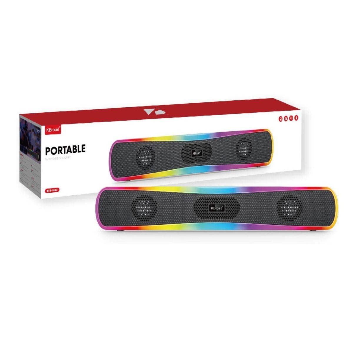 KBroad KTS-1892 Portable LED RGB Light Wireless Bluetooth Speaker preview